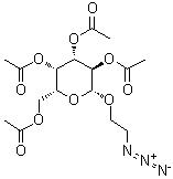 2'-叠氮基乙基-2,3,4,6-四-O-乙酰基-beta-D-吡喃半乳糖苷分子结构 (CAS 139888-80-5)