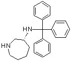 (3R)-六氢-N-(三苯基甲基)-1H-氮杂卓-3-胺分子结构 (CAS 1399854-57-9)