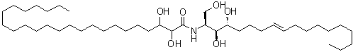 N-[(1S,2S,3R,7E)-2,3-二羟基-1-(羟基甲基)-7-十七碳烯-1-基]-2,3-二羟基二十四烷酰胺分子结构 (CAS 1401093-57-9)