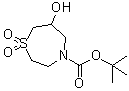 四氢-6-羟基-1,4-硫氮杂卓-4(5H)-羧酸叔丁酯 1,1-二氧化物分子结构 (CAS 140217-83-0)