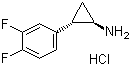 (1R,2S)-2-(3,4-二氟苯基)环丙胺盐酸盐分子结构 (CAS 1402222-66-5)