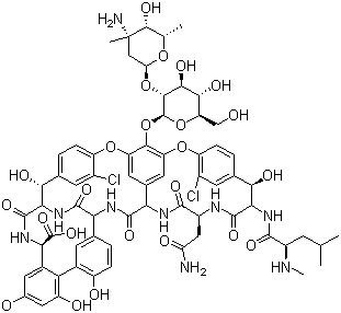 万古霉素分子结构 (CAS 1404-90-6)