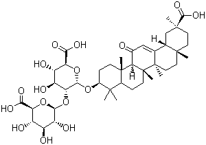 Glycyrrhizic acid molecular structure (CAS 1405-86-3)