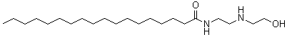 N-[2-[(2-Hydroxyethyl)amino]ethyl]stearamide molecular structure (CAS 141-21-9)