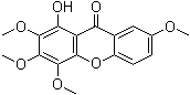 1-羟基-2,3,4,7-四甲氧基呫吨酮分子结构 (CAS 14103-09-4)