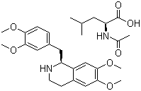 R-四氢罂粟碱 N-乙酰-L-亮氨酸盐分子结构 (CAS 141109-12-8)