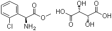 (alphaS)-alpha-Amino-2-chloro-benzeneacetic acid methyl ester (2R,3R)-2,3-dihydroxybutanedioate molecular structure (CAS 141109-15-1)