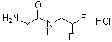 2-氨基-N-(2,2-二氟乙基)乙酰胺盐酸盐分子结构 (CAS 1414642-43-5)