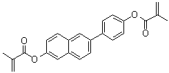 2-Methyl-2-propenoic acid 4-[6-[(2-methyl-1-oxo-2-propen-1-yl)oxy]-2-naphthalenyl]phenyl ester molecular structure (CAS 1415222-37-5)