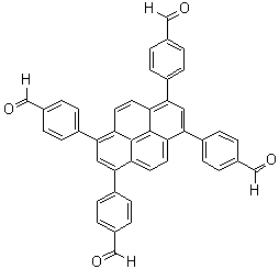 1,3,6,8-Tetrakis(4-formylphenyl)pyrene molecular structure (CAS 1415238-25-3)