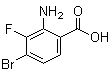 2-Amino-4-bromo-3-fluorobenzoic acid molecular structure (CAS 1416013-62-1)