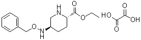 (2S,5R)-5-[(苯基甲氧基)氨基]-2-哌啶羧酸乙酯草酸盐分子结构 (CAS 1416134-48-9)