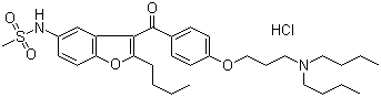 Dronedarone hydrochloride molecular structure (CAS 141625-93-6)