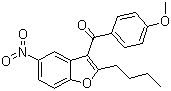 (2-Butyl-5-nitrobenzofuran-3-yl)(4-methoxyphenyl)methanone molecular structure (CAS 141627-42-1)
