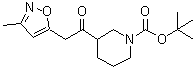 3-[2-(3-甲基-5-异恶唑基)乙酰基]-1-哌啶羧酸叔丁酯分子结构 (CAS 1416372-92-3)