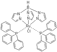 (氢化三(吡唑基)硼)双(三苯基膦)氯化钌分子结构 (CAS 141686-21-7)