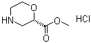 (2S)-2-吗啉羧酸甲酯盐酸盐分子结构 (CAS 1417789-45-7)