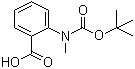 2-[[叔丁氧羰基]甲基氨基]苯甲酸分子结构 (CAS 141871-02-5)