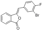 (Z)-3-(3-溴-4-氟苄亚基)异苯并呋喃-1(3H)-酮分子结构 (CAS 1423030-14-1)