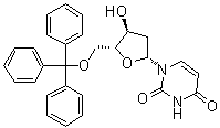 2'-脱氧-5'-O-(三苯基甲基)尿苷分子结构 (CAS 14270-73-6)