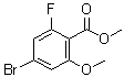 Methyl 4-bromo-2-fluoro-6-methoxybenzoate molecular structure (CAS 1427415-25-5)