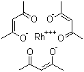 三乙酰丙酮铑(III)分子结构 (CAS 14284-92-5)