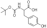N-(tert-Butoxycarbonyl)-DL-tyrosine molecular structure (CAS 142847-18-5)