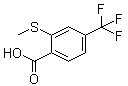 2-甲硫基-4-三氟甲基苯甲酸分子结构 (CAS 142994-05-6)