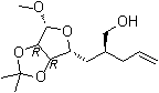 Methyl 5,6-dideoxy-2,3-O-(1-methylethylidene)-6-(2-propen-1-yl)-beta-D-allo-heptofuranoside molecular structure (CAS 1431134-88-1)