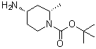 (2R,4R)-rel-4-氨基-2-甲基-1-哌啶羧酸叔丁酯分子结构 (CAS 1434073-24-1)