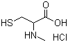 3-Mercapto-2-(methylamino)propanoic acid hydrochloride molecular structure (CAS 14344-46-8)