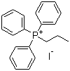 丙基三苯基碘化膦分子结构 (CAS 14350-50-6)
