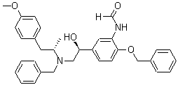 rel-N-[5-[(1R)-1-羟基-2-[[(1R)-2-(4-甲氧基苯基)-1-甲基乙基](苯基甲基)氨基]乙基]-2-(苯基甲氧基)苯基]甲酰胺分子结构 (CAS 143687-23-4)