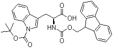 N-alpha-芴甲氧羰基-N-in-叔丁氧羰基-L-色氨酸分子结构 (CAS 143824-78-6)