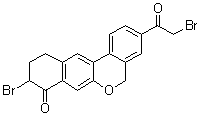 9-Bromo-3-(2-bromoacetyl)-10,11-dihydro-5H-benzo[d]naphtho[2,3-b]pyran-8(9H)-one molecular structure (CAS 1438383-89-1)