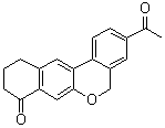 3-Acetyl-10,11-dihydro-5H-dibenzo[c,g]chromen-8(9H)-one molecular structure (CAS 1438383-92-6)