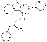 (2S)-3-苯基-N1-[5,6,7,8-四氢-2-(4-吡啶基)[1]苯并噻吩并[2,3-d]嘧啶-4-基]-1,2-丙二胺分子结构 (CAS 1438881-19-6)