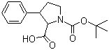 1-(tert-Butoxycarbonyl)-3-phenylpyrrolidine-2-carboxylic acid molecular structure (CAS 143979-44-6)