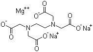 乙二胺四乙酸二钠镁盐分子结构 (CAS 14402-88-1)