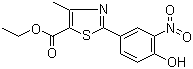 2-(4-羟基-3-硝基苯基)-4-甲基-5-噻唑甲酸乙酯分子结构 (CAS 144060-67-3)