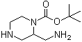 2-(Aminomethyl)-1-piperazinecarboxylic acid 1,1-dimethylethyl ester molecular structure (CAS 1441161-43-8)