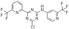 4-氯-6-[6-(三氟甲基)吡啶-2-基]-N-[2-(三氟甲基)吡啶-4-基]-1,3,5-三嗪-2-胺分子结构 (CAS 1446507-68-1)