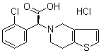 alpha-(2-氯苯基)-6,7-二氢噻吩并[3,2-c]吡啶-5(4H)-乙酸盐酸盐分子结构 (CAS 144750-42-5)