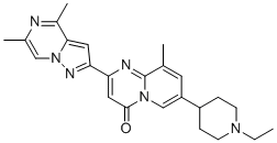 2-(4,6-Dimethylpyrazolo[1,5-a]pyrazin-2-yl)-7-(1-ethyl-4-piperidinyl)-9-methyl-4H-pyrido[1,2-a]pyrimidin-4-one molecular structure (CAS 1449597-34-5)