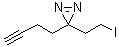 3-(3-丁炔-1-基)-3-(2-碘乙基)-3H-双吖丙啶分子结构 (CAS 1450754-38-7)