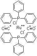 二氯二羰基双(三苯基膦)钌分子结构 (CAS 14564-35-3)