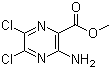 3-氨基-5,6-二氯吡嗪-2-羧酸甲酯分子结构 (CAS 1458-18-0)