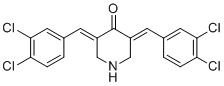 (3E,5E)-3,5-双[(3,4-二氯苯基)亚甲基]哌啶-4-酮分子结构 (CAS 145888-79-5)