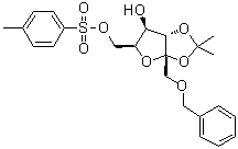 2,3-O-(1-甲基亚乙基)-1-O-(苯基甲基)-alpha-L-呋喃山梨糖 6-(4-甲基苯磺酸酯)分子结构 (CAS 1459288-93-7)