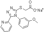 2-[[4-(3-Methoxyphenyl)-5-(2-pyridinyl)-4H-1,2,4-triazol-3-yl]thio]acetic acid sodium salt (1:1) molecular structure (CAS 1459687-96-7)